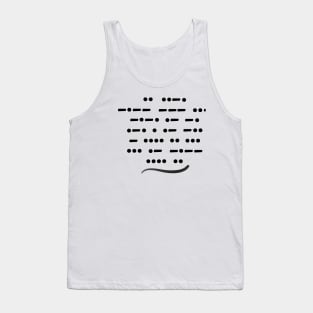 Morse code, if you can read this, say hi! Tank Top